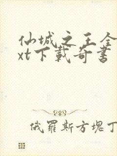 仙城之王全本txt下载奇书网