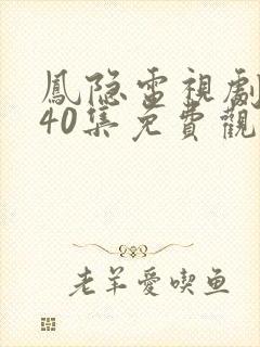 凤隐电视剧全集40集免费观看