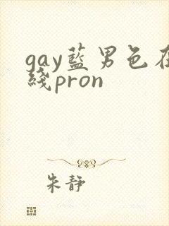 gay蓝男色在线pron
