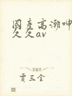 国产高潮呻吟久久久av