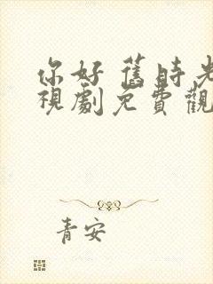 你好 旧时光电视剧免费观看