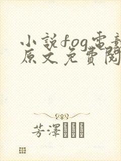 小说fog电竞原文免费阅读