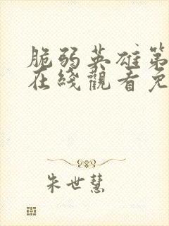 脆弱英雄第一季在线观看免费高清