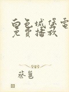 白色城堡电视剧免费播放封面