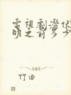 电视剧潜伏在黎明之前多少集