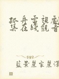 孤舟电视剧40集在线观看免费高清星辰