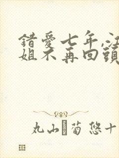 错爱七年,江小姐不再回头
