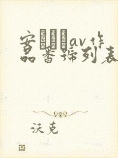 安みなみav作品番号列表封面