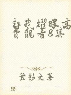 许我耀眼高清免费观看8集
