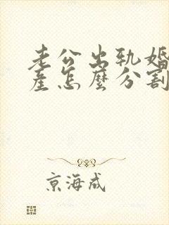 老公出轨婚后财产怎么分割封面