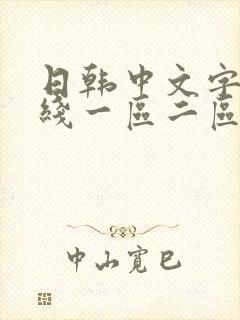 日韩中文字幕在线一区二区三区