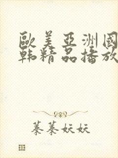 欧美亚洲国产日韩精品播放
