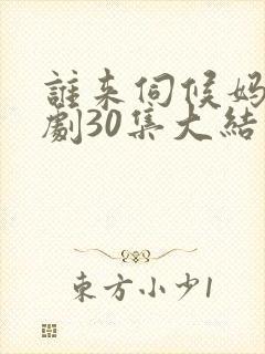 谁来伺候妈电视剧30集大结局