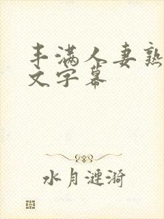丰满人妻熟女中文字幕