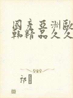 国产亚洲欧美日韩精品久久封面