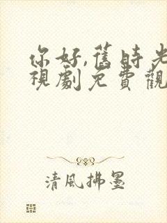 你好,旧时光电视剧免费观看