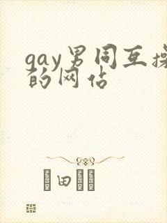 gay男同互操的网站