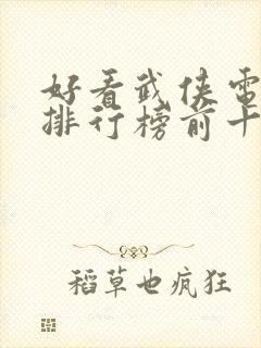 好看武侠电视剧排行榜前十名