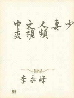 中文人妻少妇爽爽视频