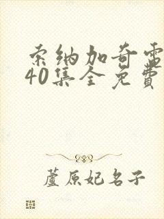 索纳加奇电视剧40集全免费封面