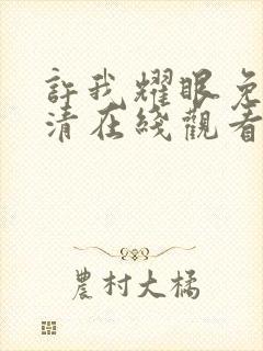 许我耀眼免费高清在线观看