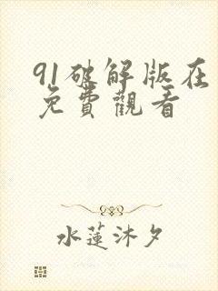 91破解版在线免费观看