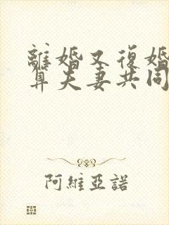 离婚又复婚财产算夫妻共同财产吗?封面