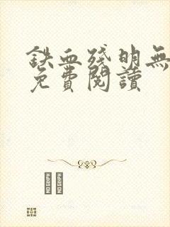 铁血残明无弹窗免费阅读封面