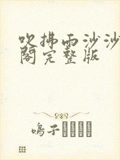 吹拂雨沙沙笔趣阁完整版