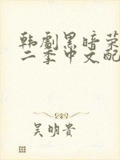 韩剧黑暗荣耀第二季中文配音
