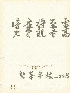 暗夜将至电视剧免费观看高清