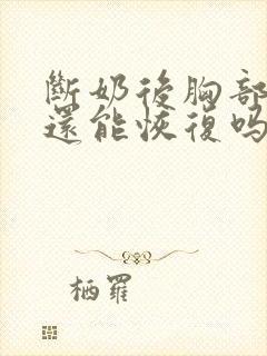 断奶后胸部干瘪还能恢复吗封面