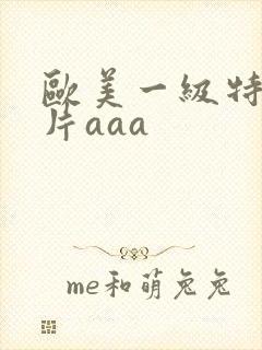 欧美一级特黄大片aaa