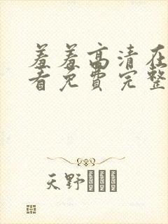 羞羞高清在线观看免费完整版封面