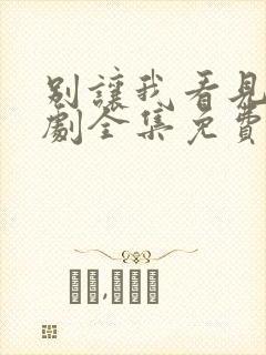 别让我看见电视剧全集免费封面