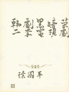 韩剧黑暗荣耀第二季电视剧汉语封面