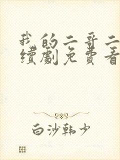 我的二哥二嫂连续剧免费看