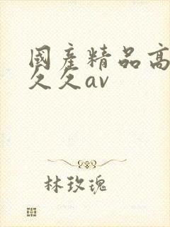 国产精品高潮久久久av