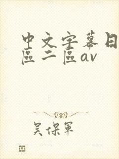 中文字幕日韩一区二区av