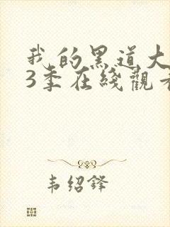 我的黑道大佬第3季在线观看高清版