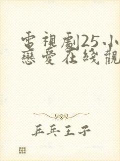 电视剧25小时恋爱在线观看免费全集