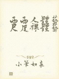 西西人体艺术大尺度裸体艺术封面