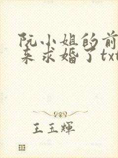 阮小姐的前夫又来求婚了txt全文阅读