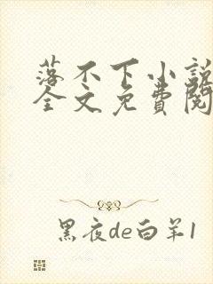 落不下小说在线全文免费阅读笔趣阁