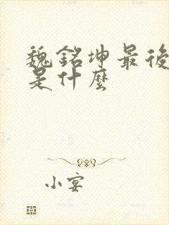 魏铭坤最后结局是什么