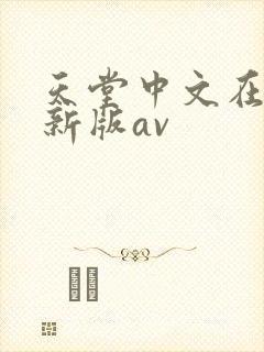 天堂中文在线最新版av