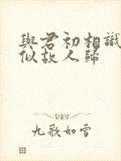 与君初相识·恰似故人归封面