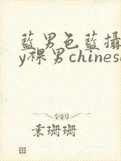 蓝男色蓝摄gay裸男chinese网站