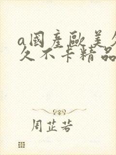 a国产欧美久久久不卡精品