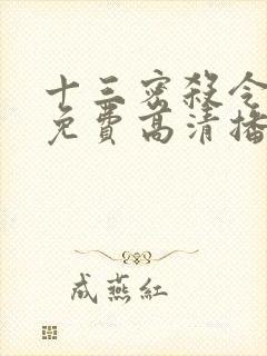 十三密杀令国语免费高清播放